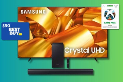 Exciting Offer: Get a 75-Inch Samsung TV with Complementary Soundbar, Subwoofer, and a $50 Gift Card!