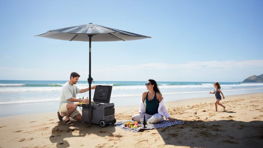 CES 2025: Innovative Beach Umbrella Turns Sunlight Into Mobile Charging Power