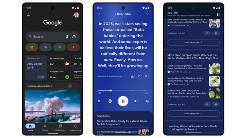 Introducing Google’s Latest Innovation: ‘Daily Listen’ – A Tailored AI-Driven News Podcast Experience