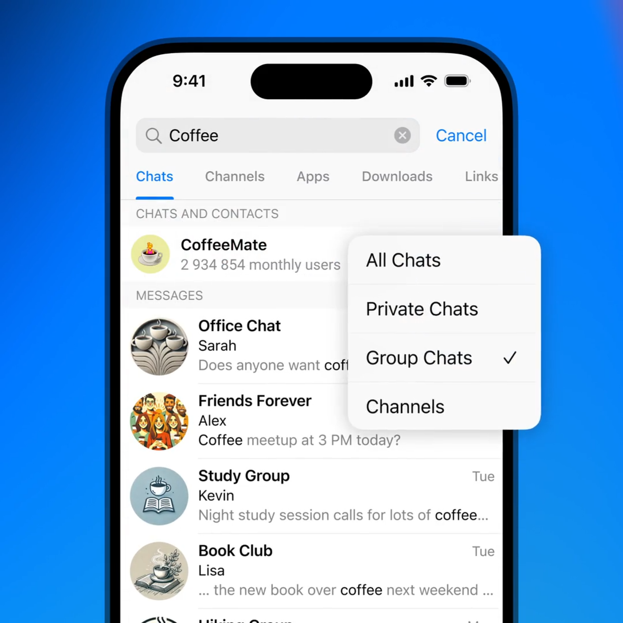 telegram message filter
