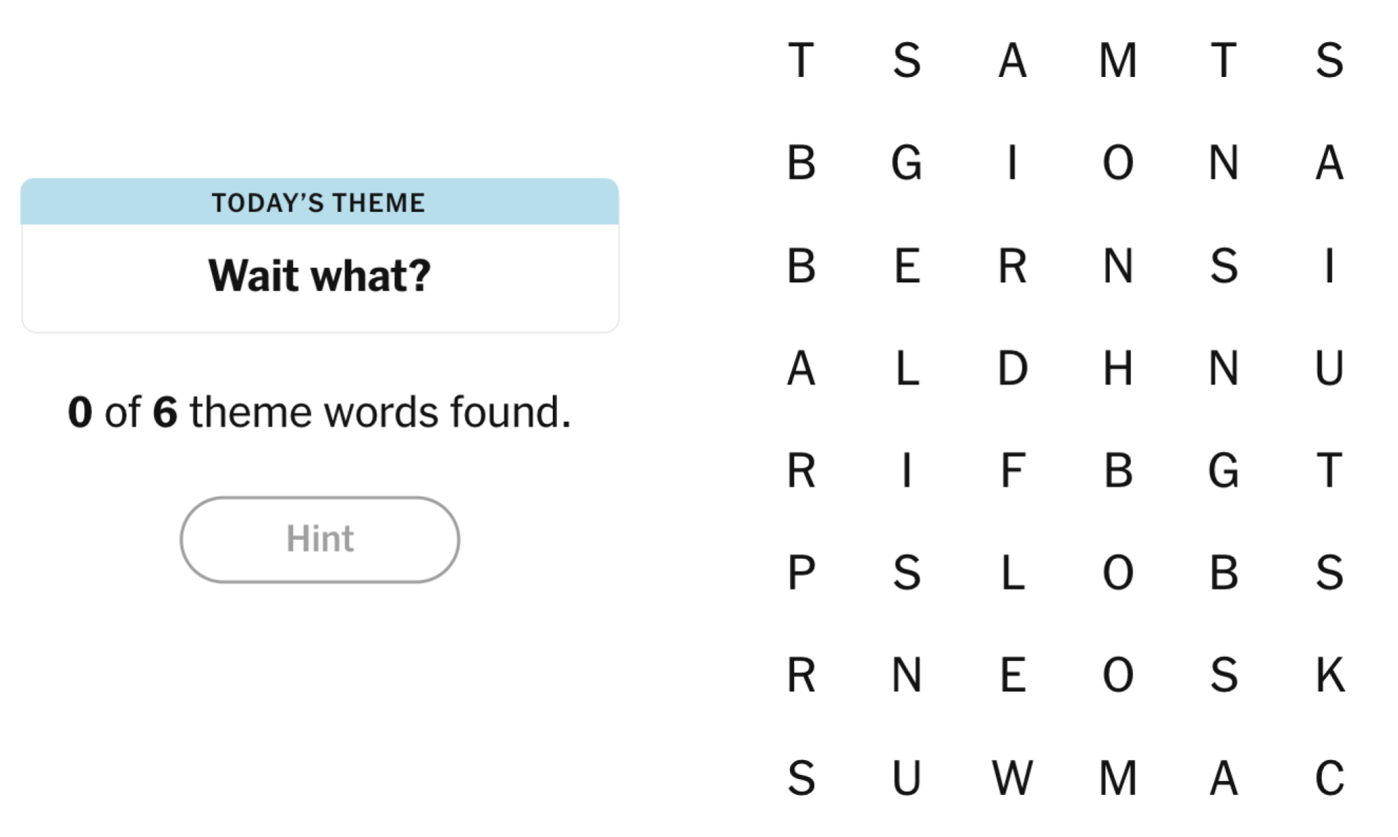 NYT Strands board for January 12, 2025: Wait what?