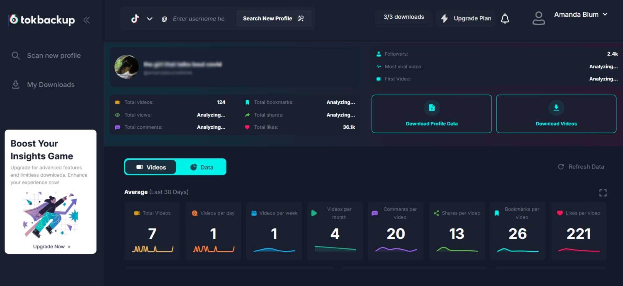 TokBackup interface
