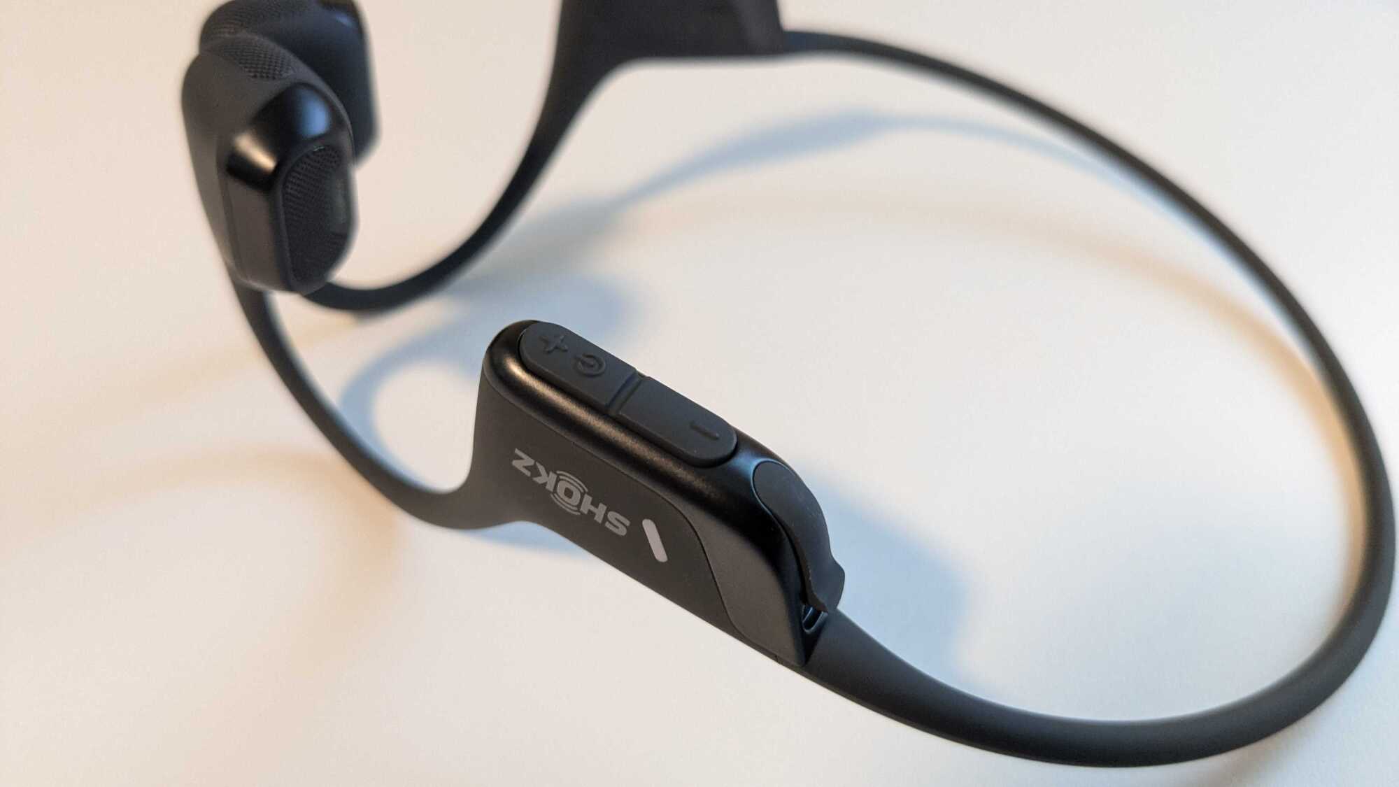 The physical buttons on the Shokz OpenRun Pro 2.