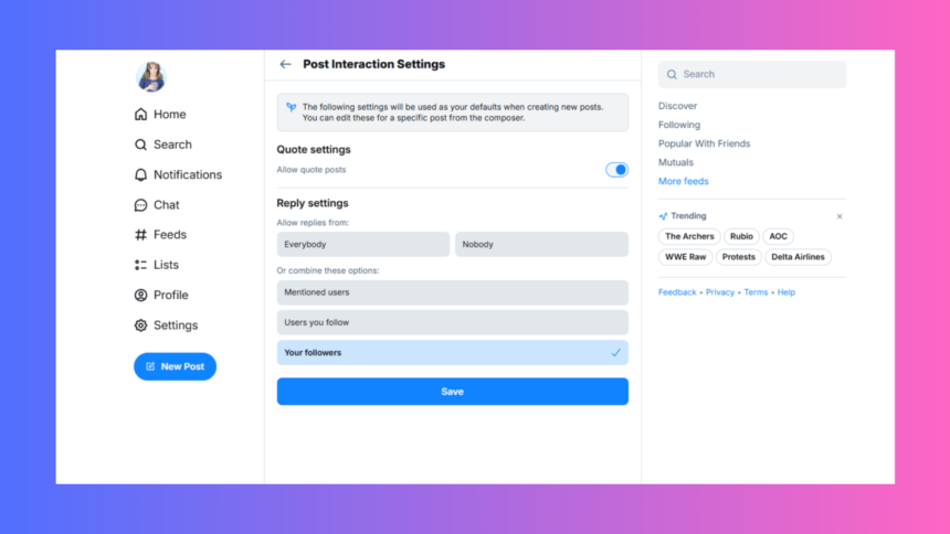 Bluesky Introduces Feature to Limit Replies Exclusively to Followers