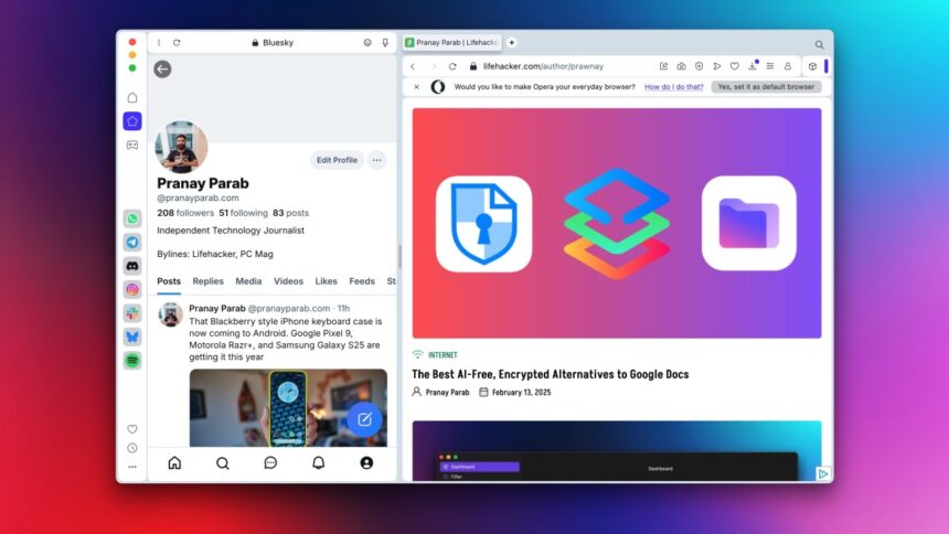 Other Browsers Should Consider Adopting Opera’s Innovative Multitasking Sidebar Feature
