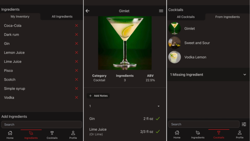 Discover How This No-Cost Application Enables You to Create Cocktails Using Your Existing Ingredients
