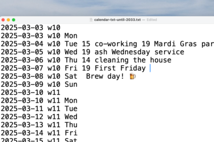 A Basic Text File That Has the Potential to Supplant Your Calendar Application