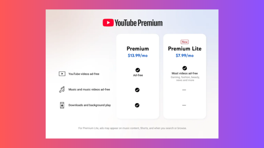 Evaluating the Value of YouTube Premium Lite: Is It a Cost-Effective Choice?