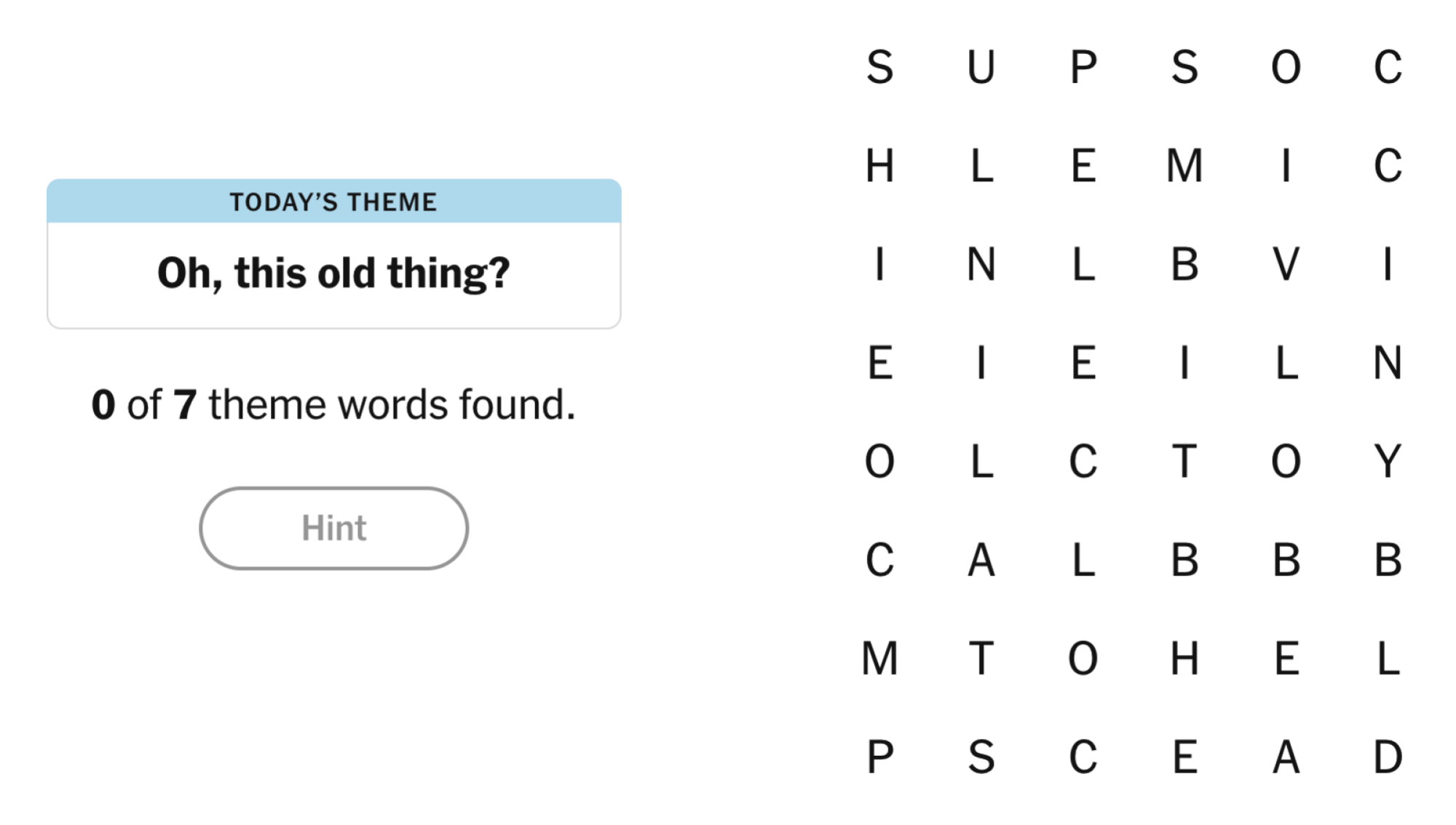 NYT Strands board for February 23, 2025: Oh, this old thing?