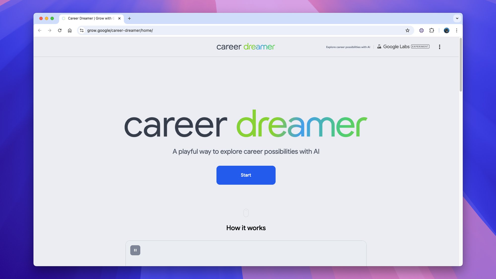 Career Dreamer Tool Interface
