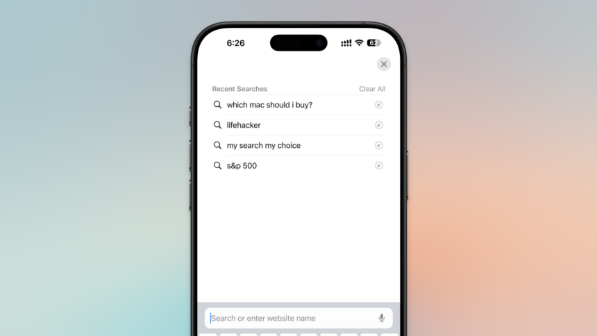 A Fresh Feature Conceals Your Recent Safari Queries on iPhone