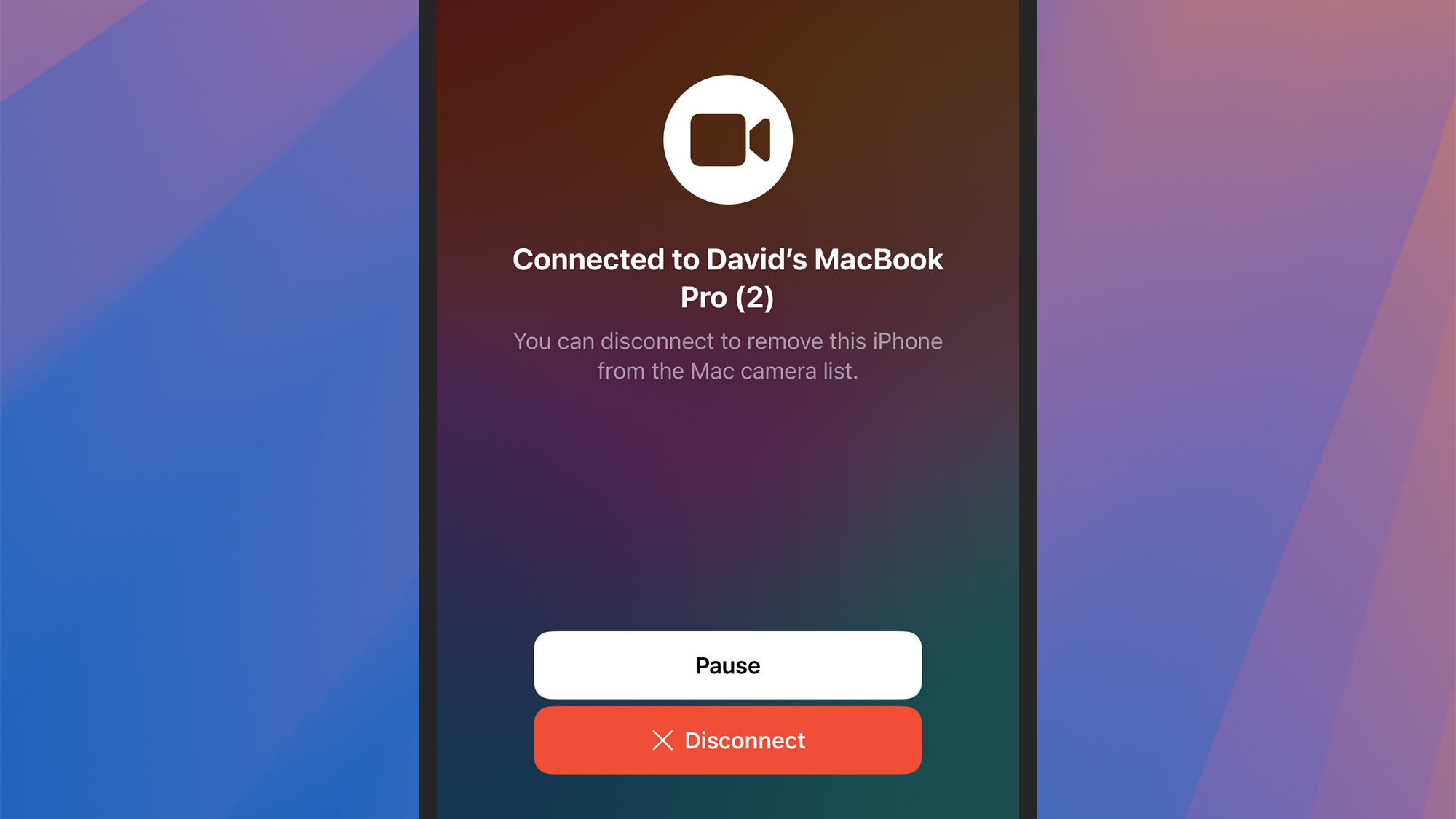 iPhone Webcam Setup