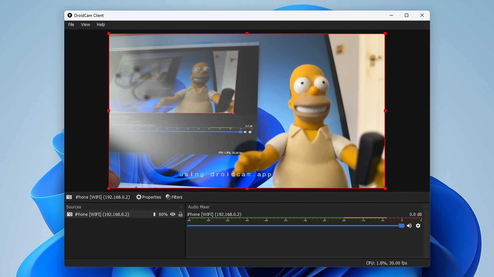 DroidCam on Windows
