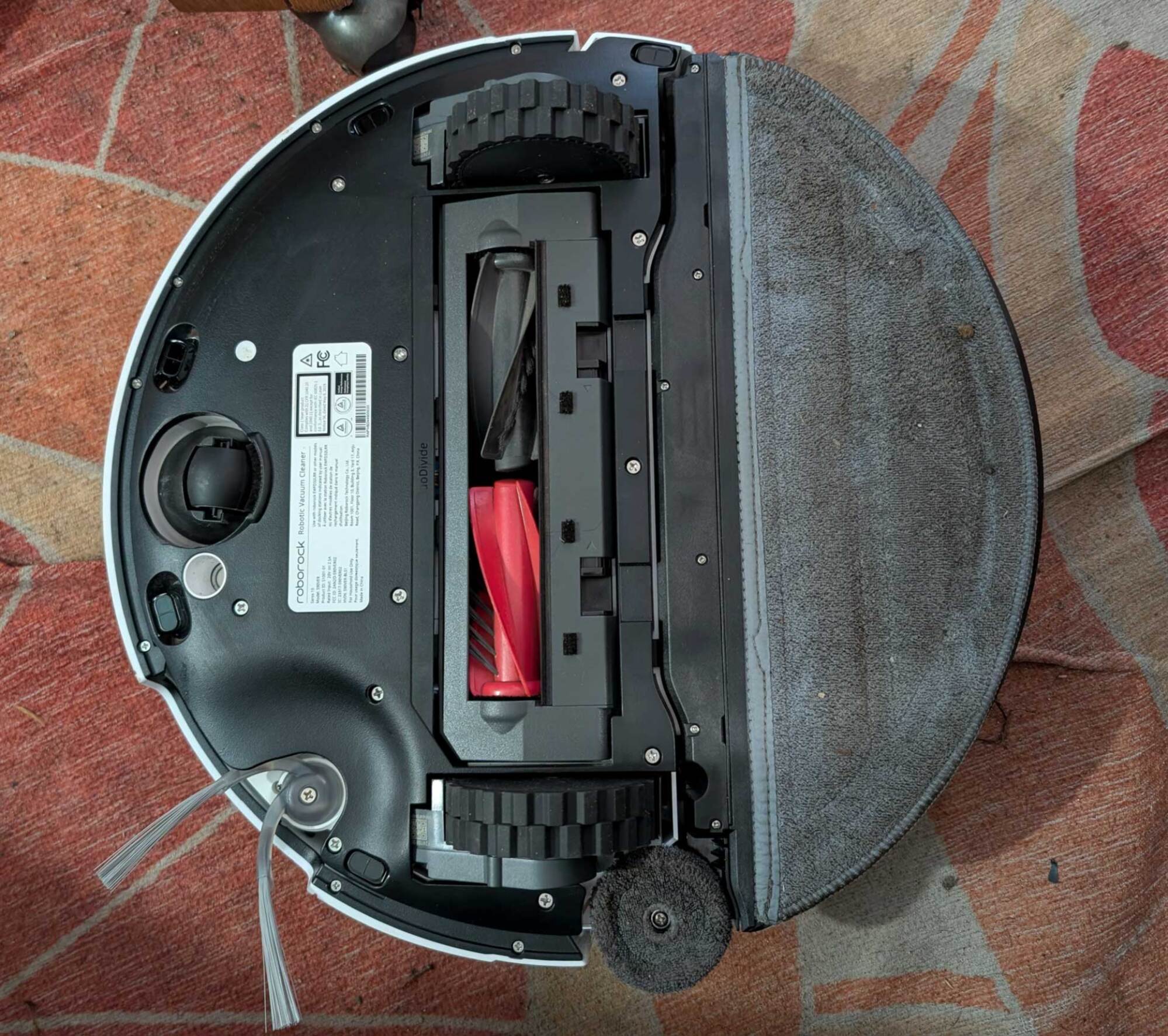 Roborock beneath the robot