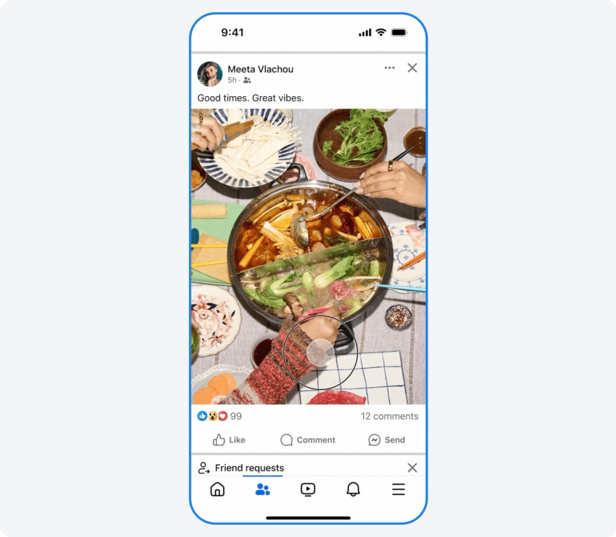 Facebook Friends tab image