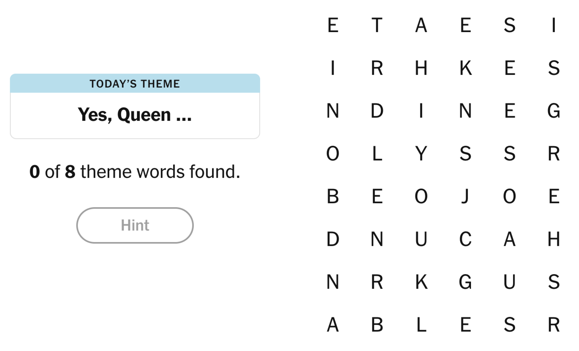 NYT Strands board for March 24, 2025: Yes, Queen ...
