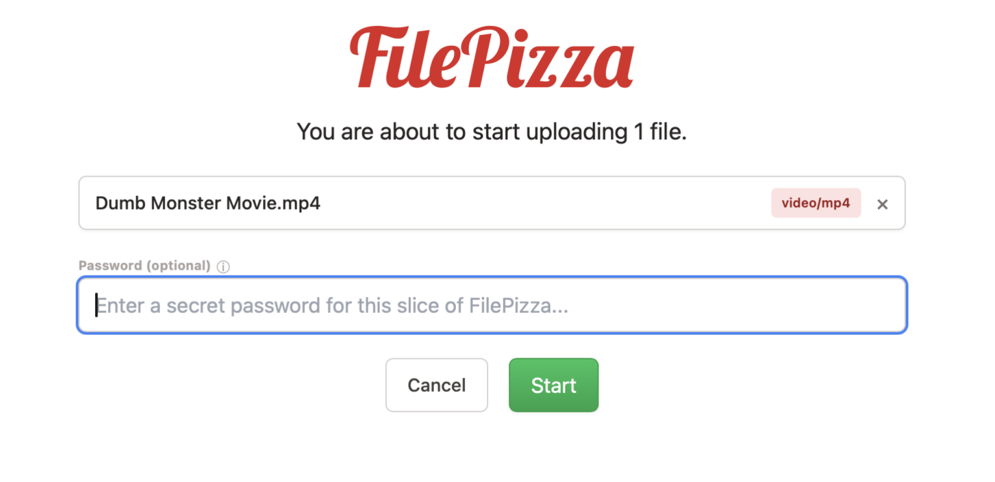 File sharing interface