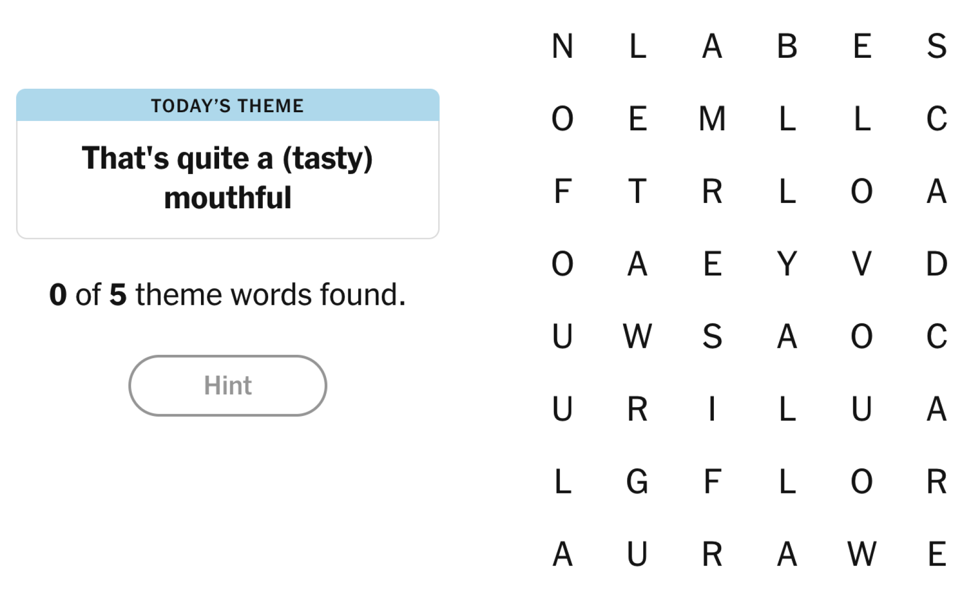 NYT Strands board for April 9, 2025: That’s quite a (tasty) mouthful.