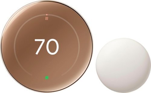 Google Nest Learning Thermostat (4th Gen, 2024), Polished Gold