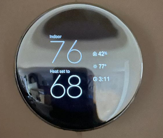 Google Nest Learning Thermostat (4th Gen, 2024), Polished Silver