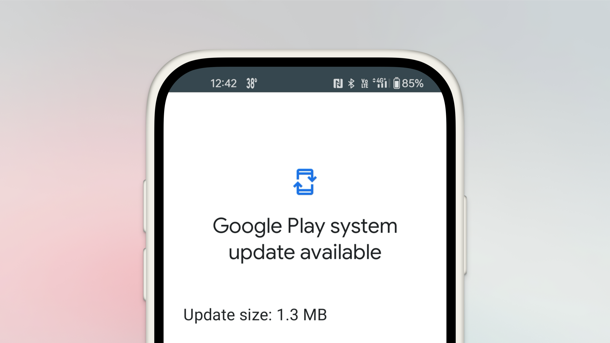 Google Play System Updates available screen.
