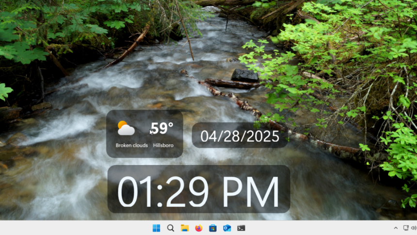 Transform Your Windows Wallpaper with Time, Weather, and More Using BeWidget