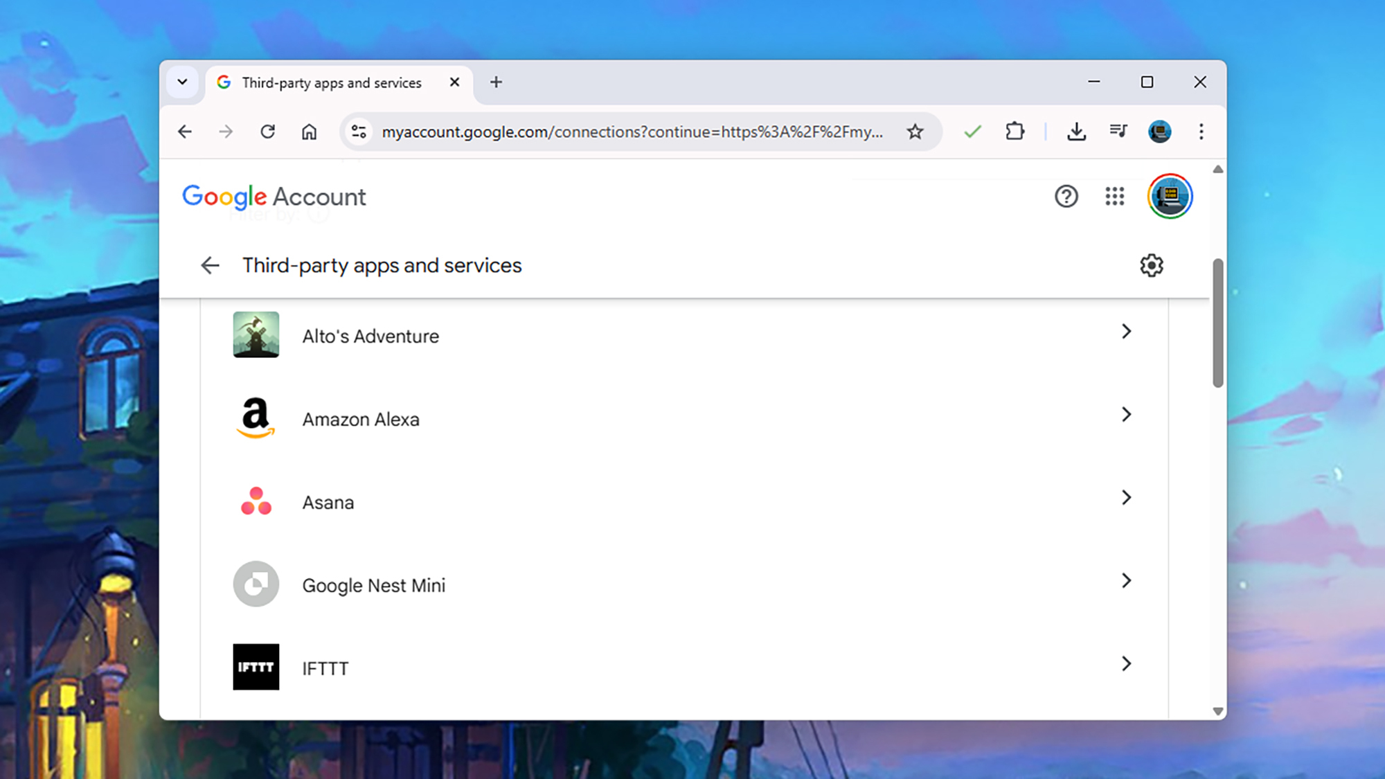 Connected apps