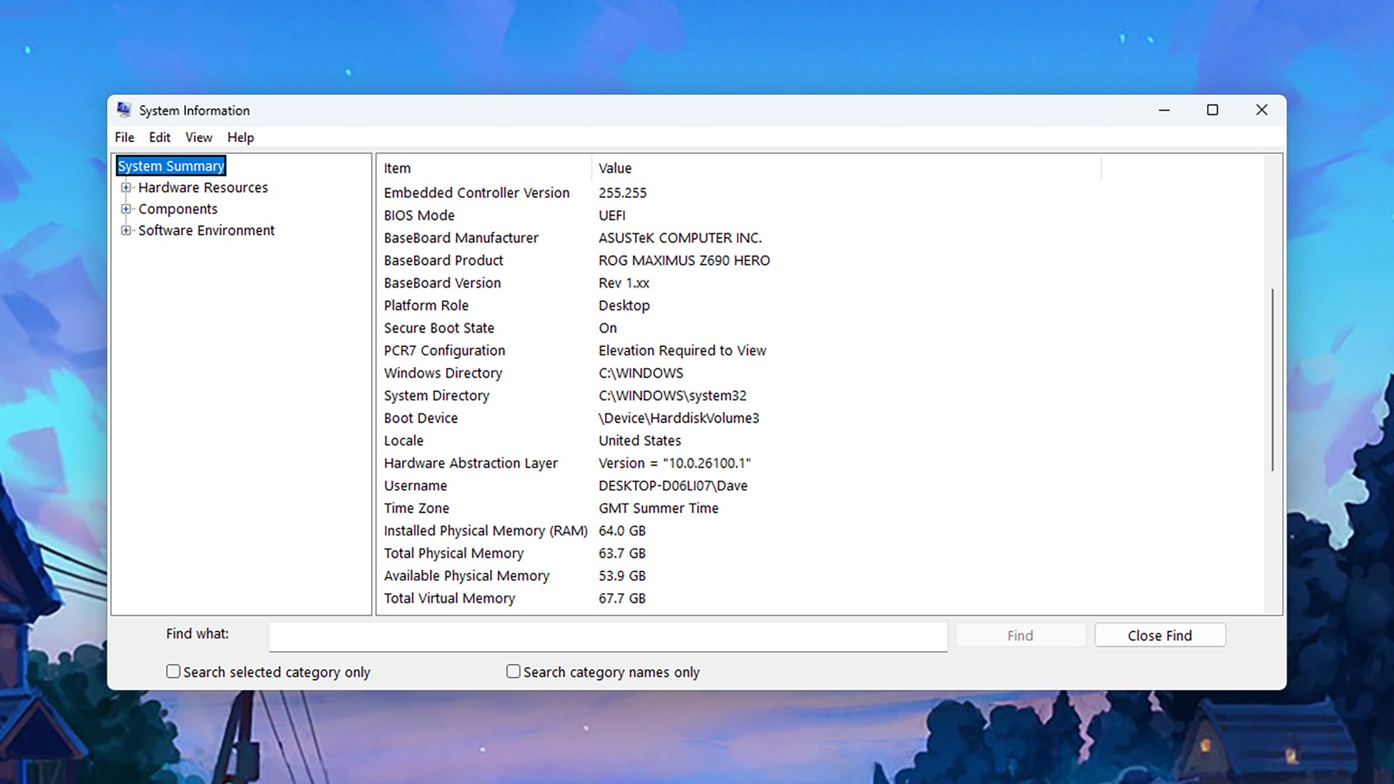 System Information