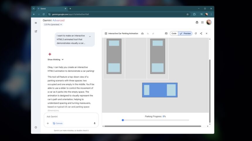 Gemini’s ‘Canvas’ Functionality: An Unexpectedly Impressive Tool for Document Creation and Programming