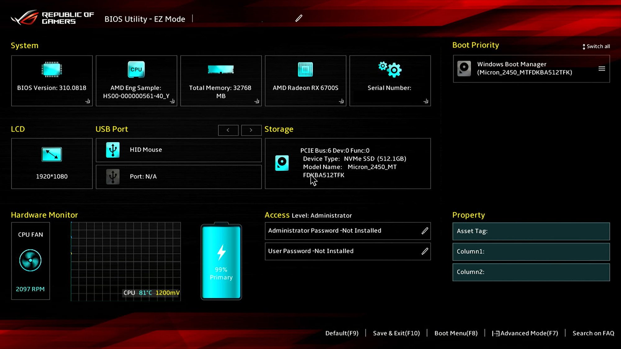 Asus BIOS/UEFI