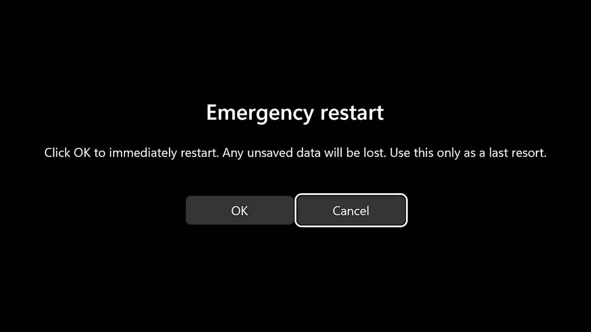 Emergency restart