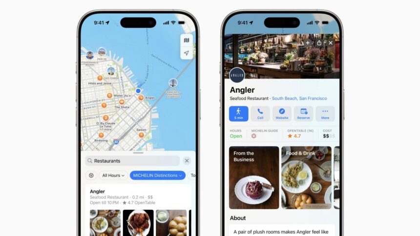Apple Maps Enhances Its Dining Suggestions with New Features