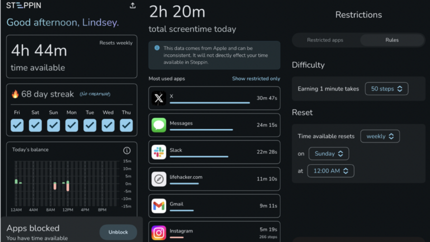 Two Months Later: The Steppin App Encourages Increased Walking and Reduced Scrolling