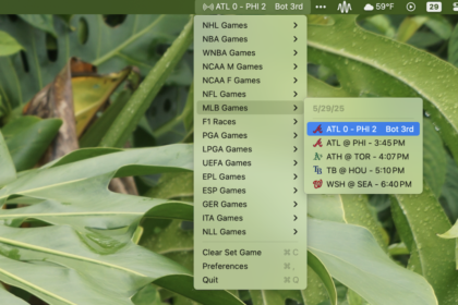 Monitor Sports Scores Effortlessly with This Complimentary App in Your Mac’s Menu Bar