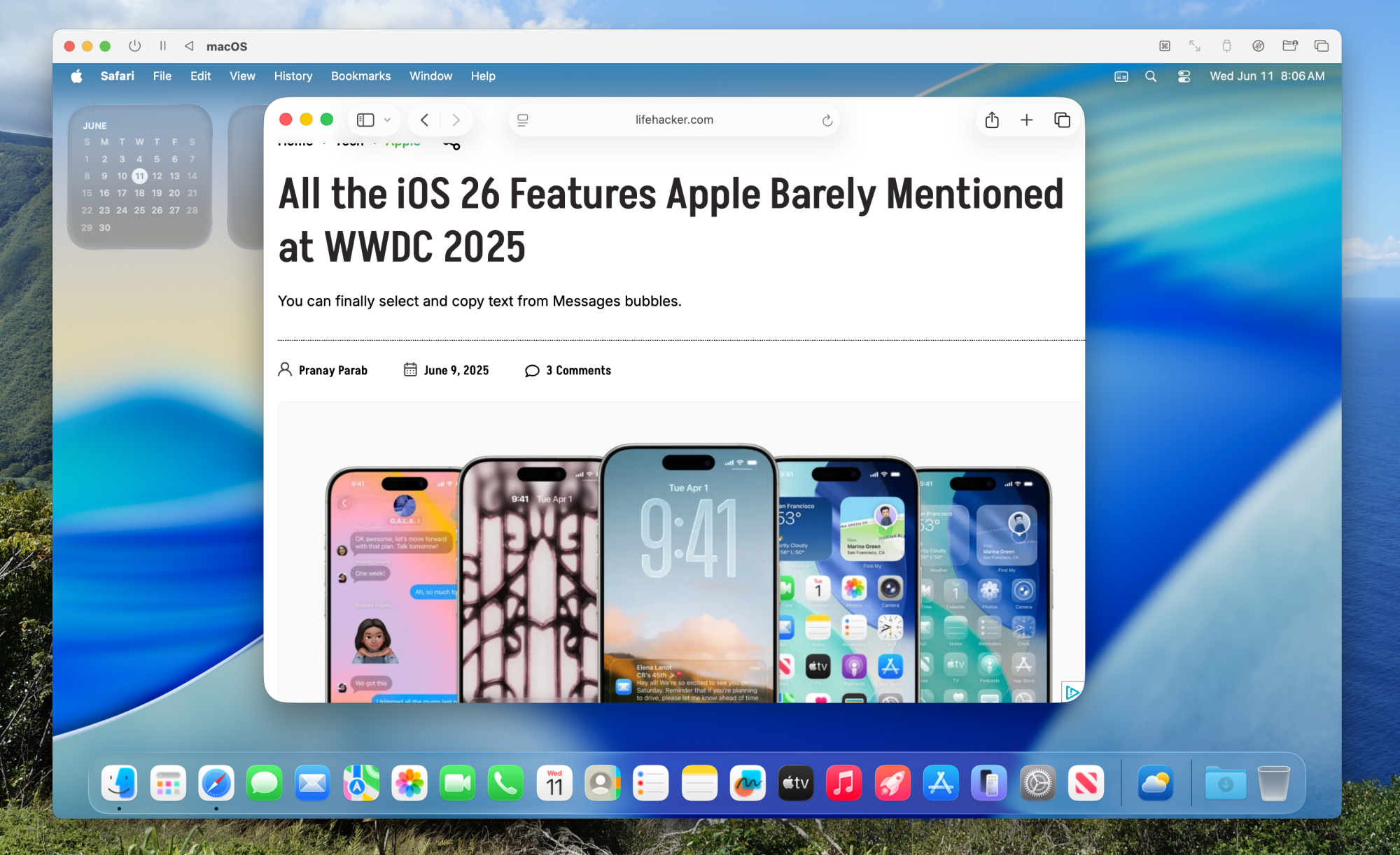 macOS Tahoe in a virtual machine