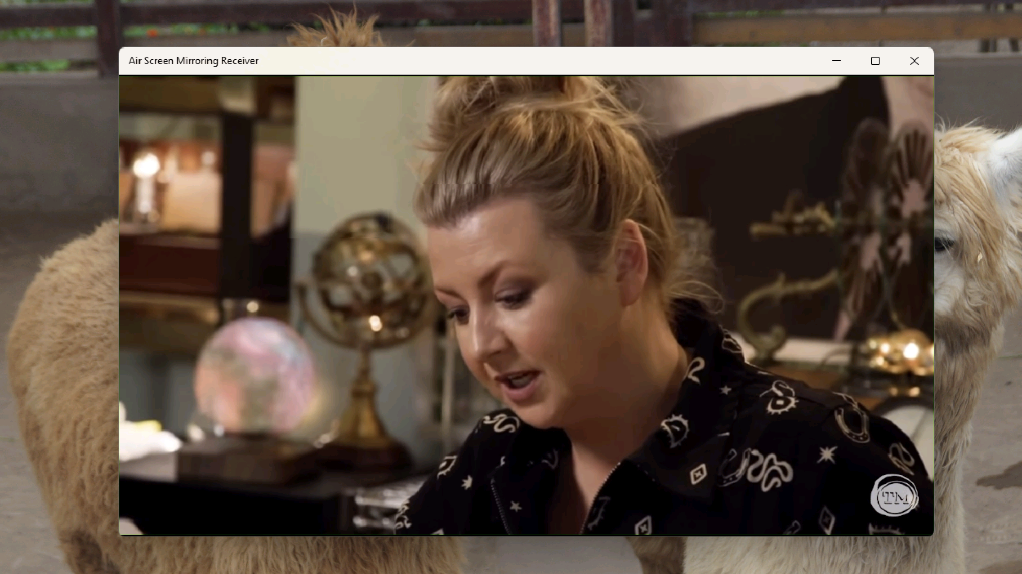 Segment from Taskmaster streamed from iPhone to PC
