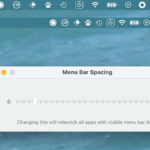 Adjusting the Spacing of Menu Bar Elements for Enhanced Usability