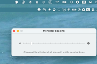 Adjusting the Spacing of Menu Bar Elements for Enhanced Usability