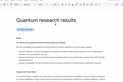 Gemini Now Offers Voice Read-Aloud Feature for Google Docs